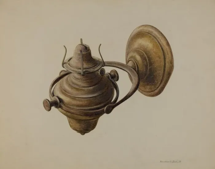 Framed Print : Binnacle Lamp, 1938. Creator: Herman O. Stroh Framed Print : Binnacle Lamp, 1938. Creator: Herman O. Stroh