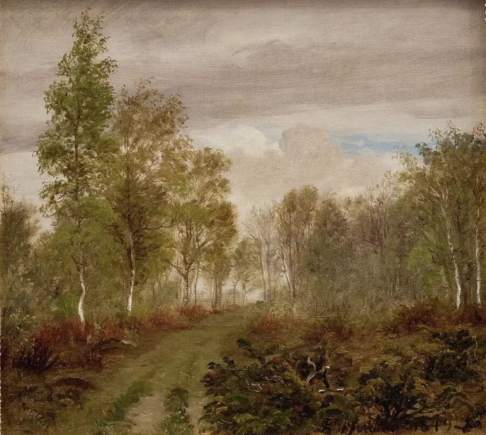 Framed Print : Birch trees at Læso after rain, 1849. Creator: Peter Christian Thamsen Skovgaard Framed Print : Birch trees at Læso after rain, 1849. Creator: Peter Christian Thamsen Skovgaard