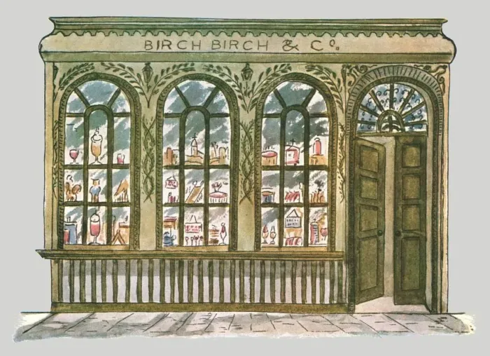 Framed Print : Birchs shop front, City of London, (1928). Creator: Unknown Framed Print : Birchs shop front, City of London, (1928). Creator: Unknown