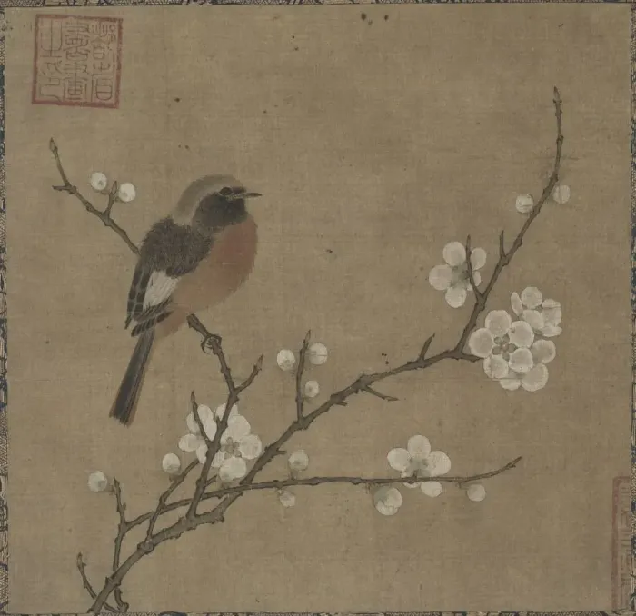 Framed Print : Bird on a Flowering Branch, 1100s. Creator: Unknown Framed Print : Bird on a Flowering Branch, 1100s. Creator: Unknown