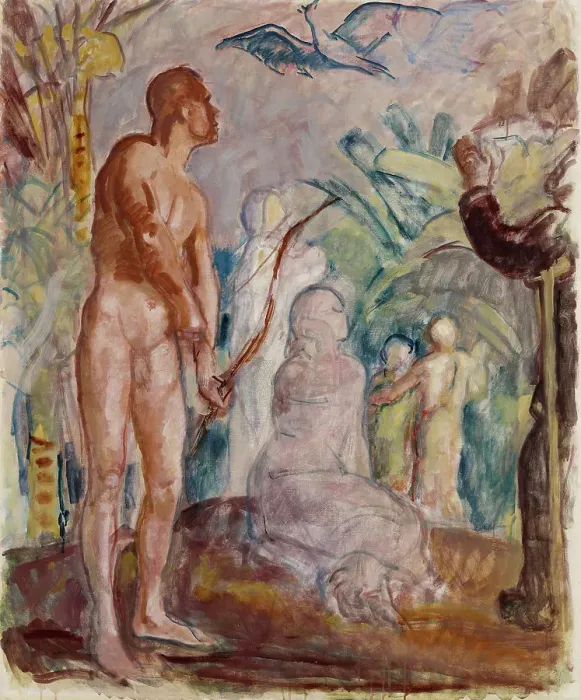 Framed Print : Bird of Paradise, sketch, 1925. Creator: Magnus Enckell Framed Print : Bird of Paradise, sketch, 1925. Creator: Magnus Enckell