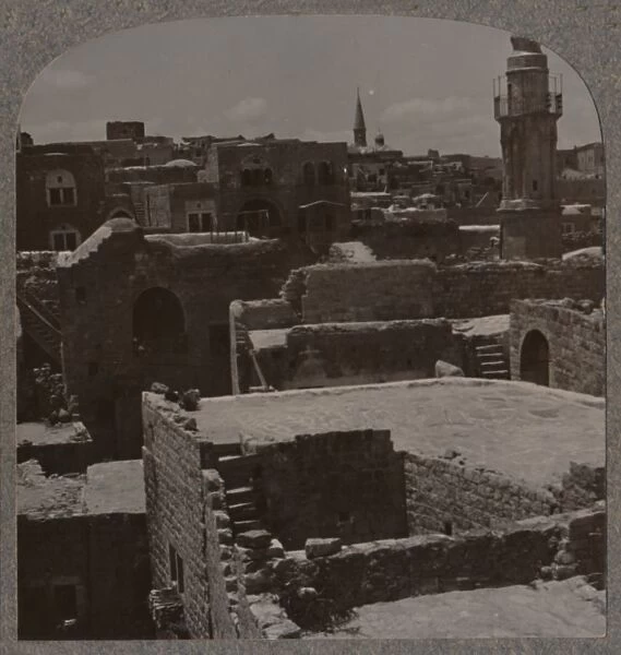 Bird s-eye view of Lydda, c1900