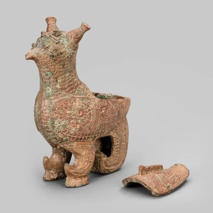 Framed Print : Bird-Shaped Container (zun), Late Shang dynasty (13th century-1046 B. C. ) Framed Print : Bird-Shaped Container (zun), Late Shang dynasty (13th century-1046 B. C. )