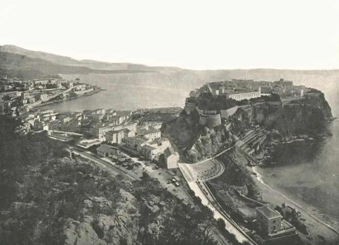 Framed Print : Birds eye view, Monte Carlo, Monaco, 1895. Creator: Unknown Framed Print : Birds eye view, Monte Carlo, Monaco, 1895. Creator: Unknown