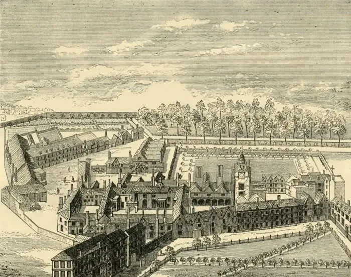 Framed Print : Birds Eye View of the Old Charterhouse, (c1872). Creator: Unknown Framed Print : Birds Eye View of the Old Charterhouse, (c1872). Creator: Unknown
