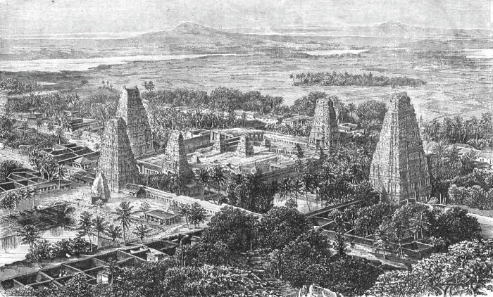 Framed Print : Birds-Eye view of the Pagoda of Eagles Nest, near Chingleput; Notes on the Ancient Temples... 1875 Creator: Unknown Framed Print : Birds-Eye view of the Pagoda of Eagles Nest, near Chingleput; Notes on the Ancient Temples... 1875 Creator: Unknown