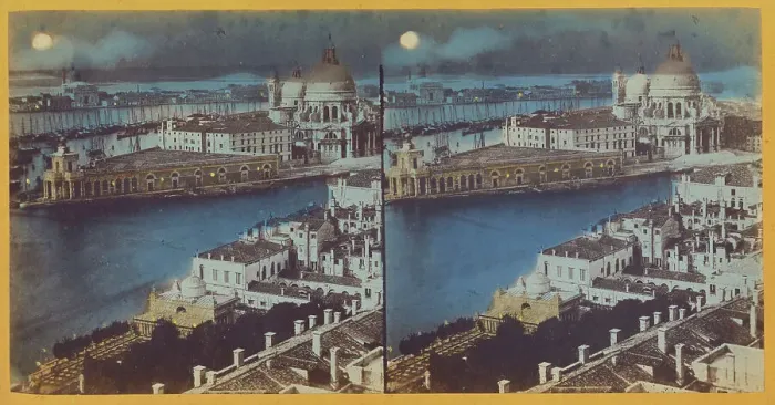 Framed Print : Bird's-eye view of Venice, about 1865. Creator: Unknown Framed Print : Bird's-eye view of Venice, about 1865. Creator: Unknown