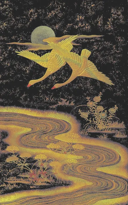 Framed Print : Birds flying over a river, 1881. Creator: Unknown Framed Print : Birds flying over a river, 1881. Creator: Unknown