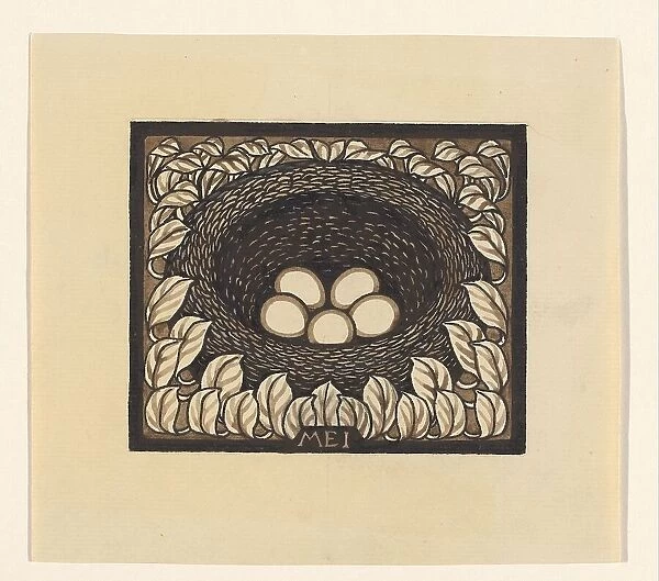Bird's nest with eggs, 1887-1924. Creator: Julie de Graag