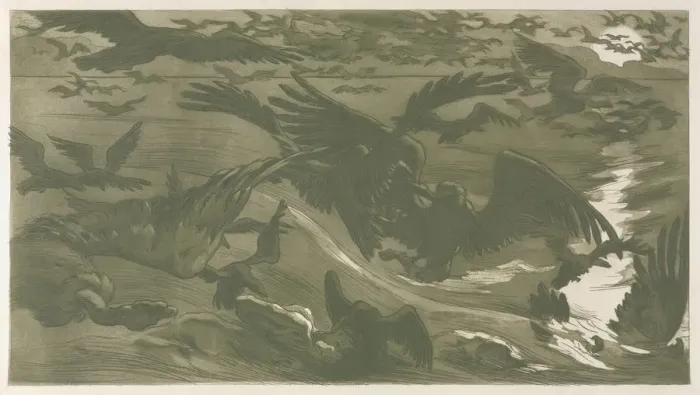 Framed Print : Birds of Prey, 1893. Creator: Victor Emile Prouve (French, 1858-1943) Framed Print : Birds of Prey, 1893. Creator: Victor Emile Prouve (French, 1858-1943)