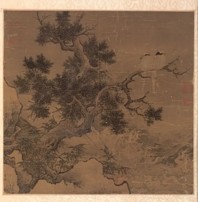 Framed Print : Birds on a Tree above a Cataract, 1127-1279. Creator: Li Di (Chinese, c. 1100-c. 1192) Framed Print : Birds on a Tree above a Cataract, 1127-1279. Creator: Li Di (Chinese, c. 1100-c. 1192)