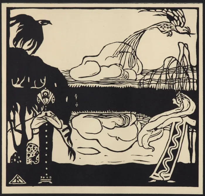 Framed Print : Two Birds (Zwei Vogel), 1907 Framed Print : Two Birds (Zwei Vogel), 1907