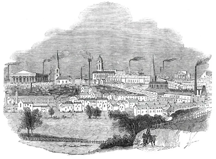 Framed Print : Birmingham, 1844. Creator: Unknown Framed Print : Birmingham, 1844. Creator: Unknown