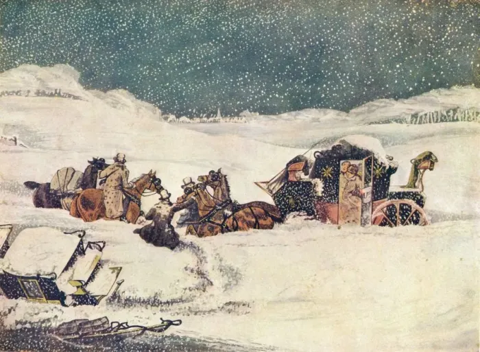 Framed Print : The Birmingham Mail near Aylesbury, the guard Banbury proceeding with the bags, 1837 (1907). Artist: Robert Havell Framed Print : The Birmingham Mail near Aylesbury, the guard Banbury proceeding with the bags, 1837 (1907). Artist: Robert Havell