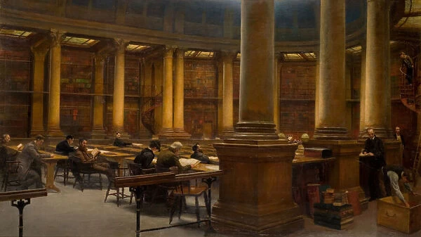 Birmingham Reference Library - The Reading Room, 1881. Creator: Edward R Taylor