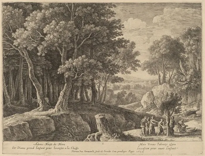 Framed Print : Birth of Adonis. Creator: Herman van Swanevelt Framed Print : Birth of Adonis. Creator: Herman van Swanevelt