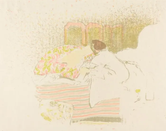Framed Print : The Birth of Annette (La naissance d Annette), 1898. Creator: Edouard Vuillard Framed Print : The Birth of Annette (La naissance d Annette), 1898. Creator: Edouard Vuillard