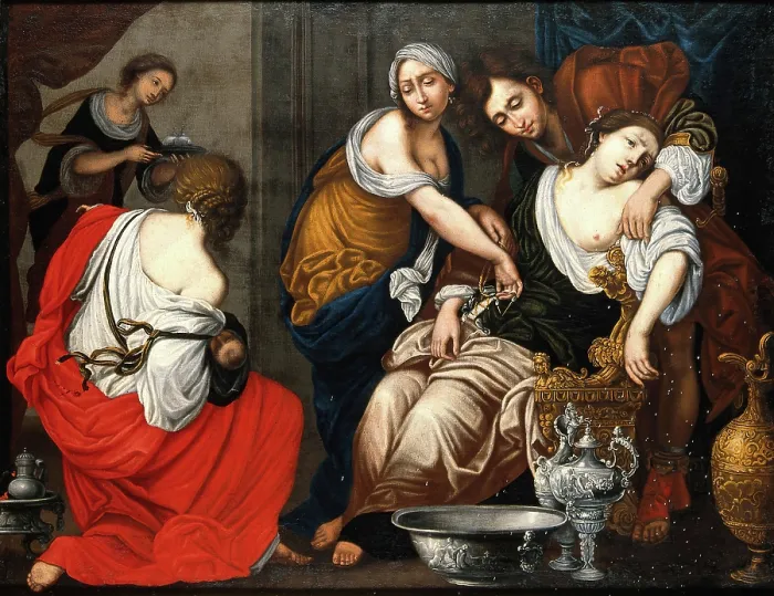 Framed Print : The birth of Benjamin and the death of Rachel. Creator: Furini, Francesco, 1603-1646 (After) Framed Print : The birth of Benjamin and the death of Rachel. Creator: Furini, Francesco, 1603-1646 (After)