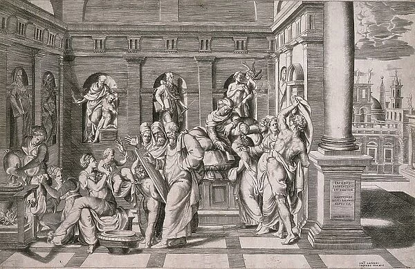 The Birth of John the Baptist, c1546. Creator: Giulio Bonasone