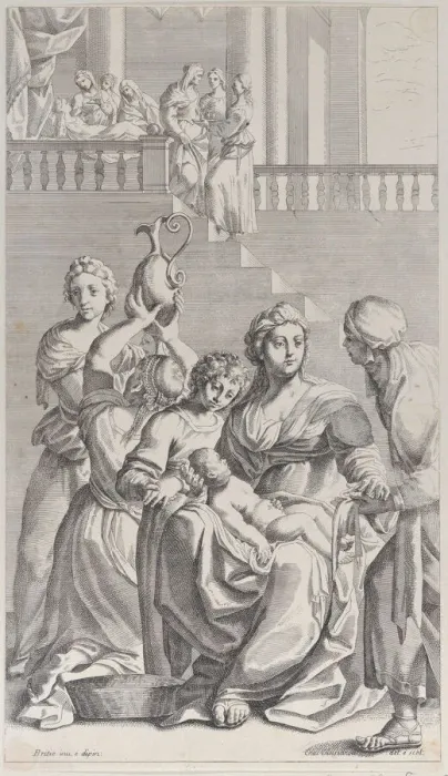 Framed Print : Birth of Saint Benedict, 1687-1717. Creator: Giacomo-Maria Giovannini Framed Print : Birth of Saint Benedict, 1687-1717. Creator: Giacomo-Maria Giovannini