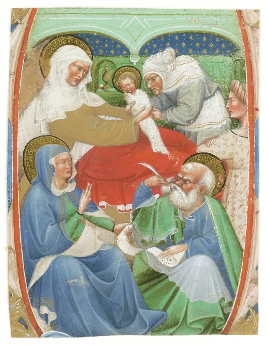 Framed Print : The Birth of Saint John the Baptist, 1450. Creator: Master of the Murano Gradual Framed Print : The Birth of Saint John the Baptist, 1450. Creator: Master of the Murano Gradual