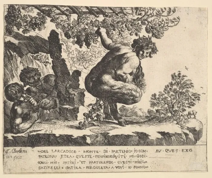 Framed Print : Birth of the Satyrs, 1610-42. Creator: Pierre Brebiette