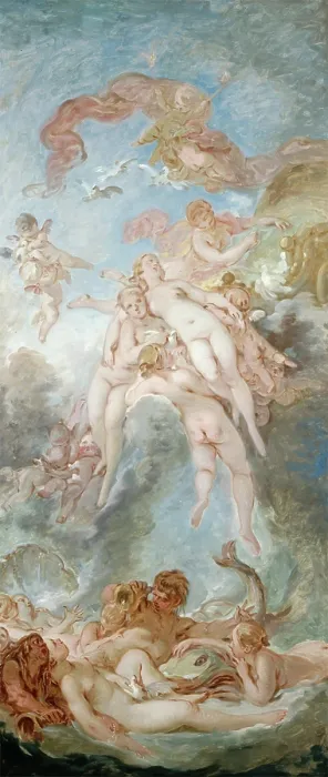 Framed Print : The Birth of Venus, c1765. Creator: Francois Boucher Framed Print : The Birth of Venus, c1765. Creator: Francois Boucher