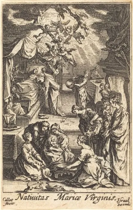 Framed Print : The Birth of the Virgin, in or after 1630. Creator: Jacques Callot