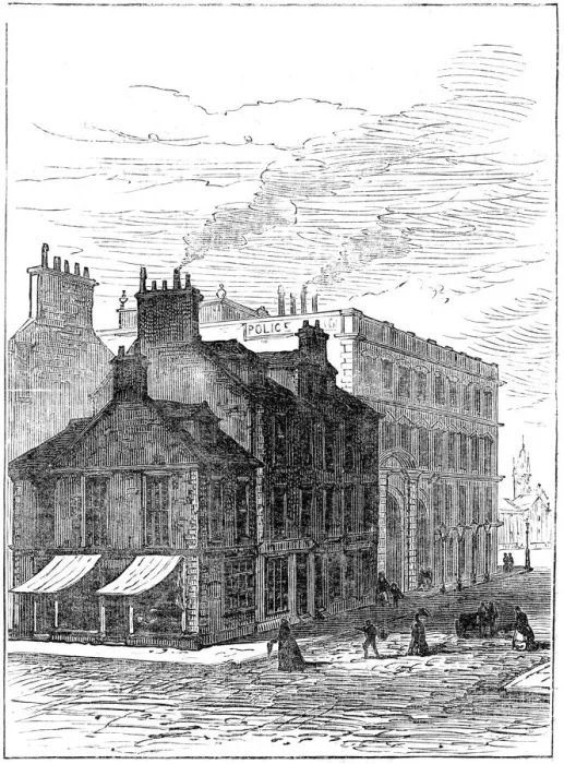 Framed Print : Birthplace of James Watt shortly before it was demolished, 1887 Framed Print : Birthplace of James Watt shortly before it was demolished, 1887