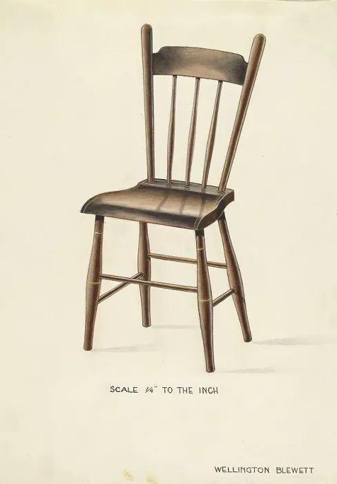 Framed Print : Bishop Hill: Chair, c. 1936. Creator: Wellington Blewett Framed Print : Bishop Hill: Chair, c. 1936. Creator: Wellington Blewett