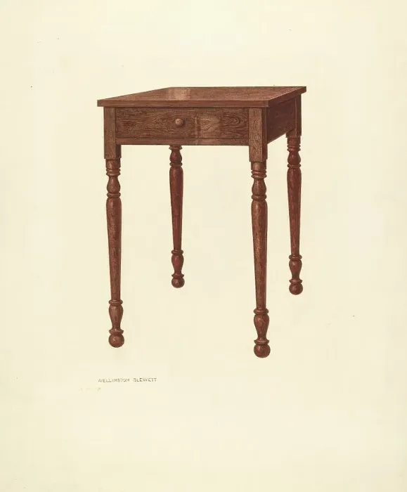 Framed Print : Bishop Hill: Table, c. 1936. Creator: Wellington Blewett