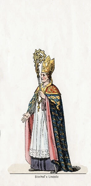 Bishop of Lincoln, costume design for Shakespeares play, Henry VIII, 19th century