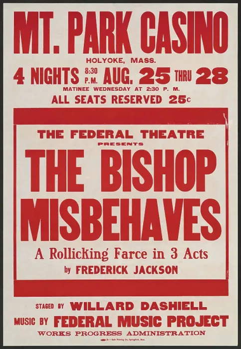Framed Print : The Bishop Misbehaves, Holyoke, MA, 1937. Creator: Unknown Framed Print : The Bishop Misbehaves, Holyoke, MA, 1937. Creator: Unknown