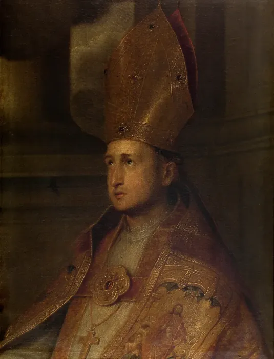 Framed Print : A Bishop Saint, mid-17th century. Creator: Erasmus Quellinus Framed Print : A Bishop Saint, mid-17th century. Creator: Erasmus Quellinus