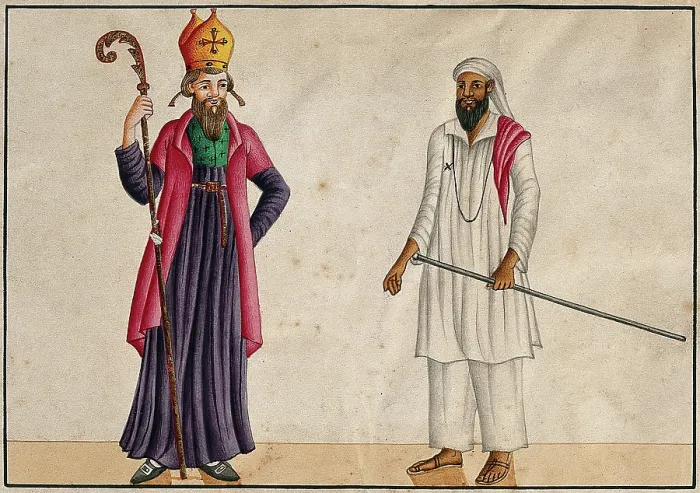 Framed Print : A bishop and a teacher from the Malabar Coast, India. Creator: Unknown Framed Print : A bishop and a teacher from the Malabar Coast, India. Creator: Unknown