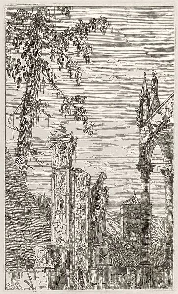 The Bishops Tomb [center], c. 1735  /  1746. Creator: Canaletto