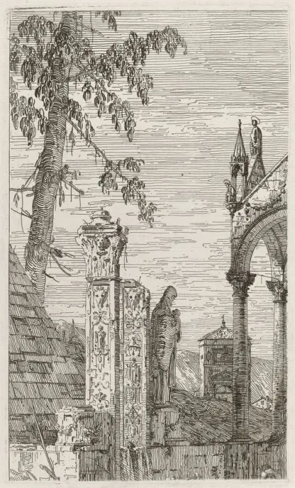 Framed Print : The Bishops Tomb [center], c. 1735  /  1746. Creator: Canaletto