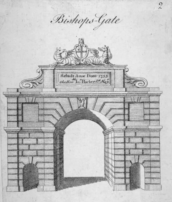 Framed Print : Bishopsgate, City of London, 1735 Framed Print : Bishopsgate, City of London, 1735