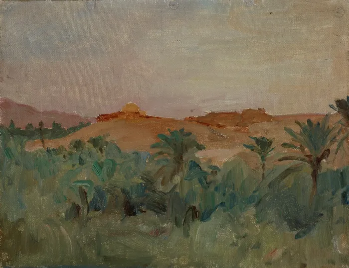 Framed Print : Biskra-The Sirocco (Palm Trees), 1909. Creator: Jan Ciaglinski Framed Print : Biskra-The Sirocco (Palm Trees), 1909. Creator: Jan Ciaglinski