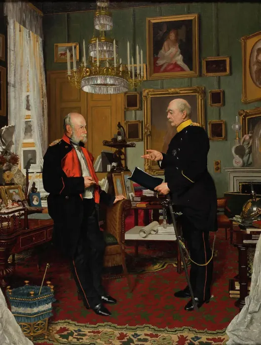 Framed Print : Bismarck and Emperor William I, 1877. Creator: Siemenroth, Konrad (1854-1915) Framed Print : Bismarck and Emperor William I, 1877. Creator: Siemenroth, Konrad (1854-1915)