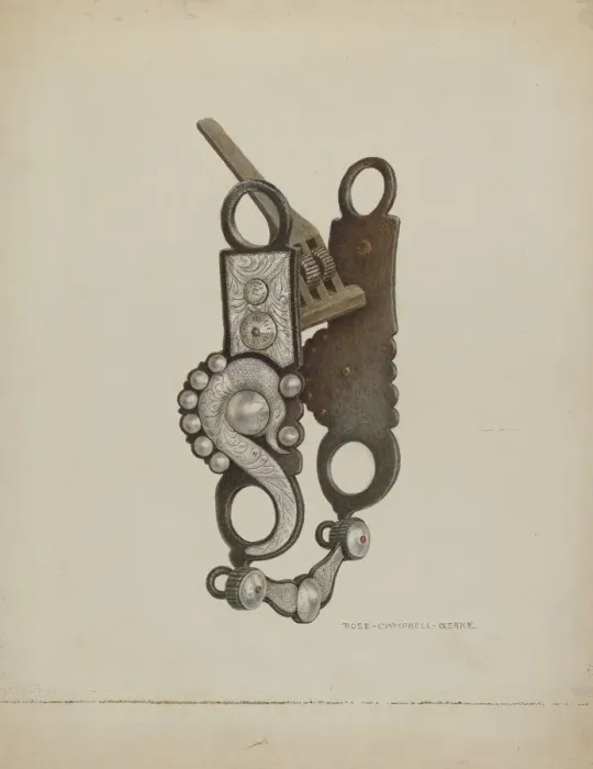 Framed Print : Bit, c. 1938. Creator: Rose Campbell-Gerke Framed Print : Bit, c. 1938. Creator: Rose Campbell-Gerke