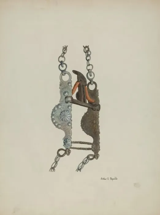 Framed Print : Bit, c. 1940. Creator: Arthur P. Reynolds Framed Print : Bit, c. 1940. Creator: Arthur P. Reynolds
