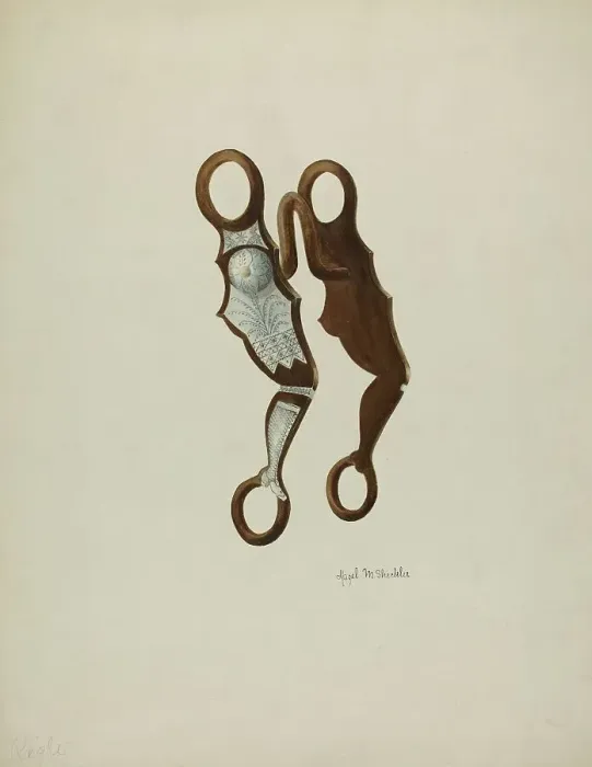 Framed Print : Bit, c. 1940. Creator: Hazel Sheckler Framed Print : Bit, c. 1940. Creator: Hazel Sheckler