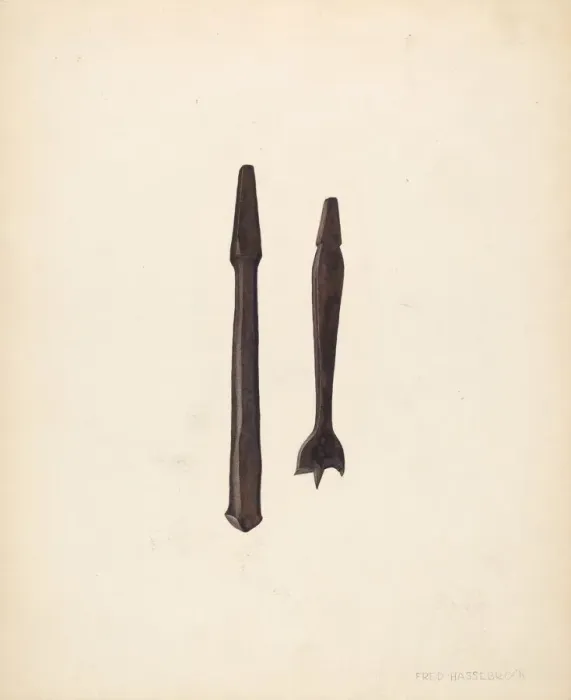 Framed Print : Bit and Countersink, c. 1940. Creator: Fred Hassebrock Framed Print : Bit and Countersink, c. 1940. Creator: Fred Hassebrock