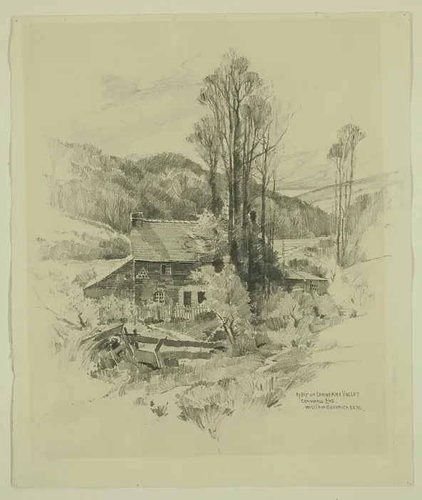 Framed Print : A Bit of Lanherne Valley, Cornwall, England, late 19th century. Creator: William Goodrich Beal Framed Print : A Bit of Lanherne Valley, Cornwall, England, late 19th century. Creator: William Goodrich Beal