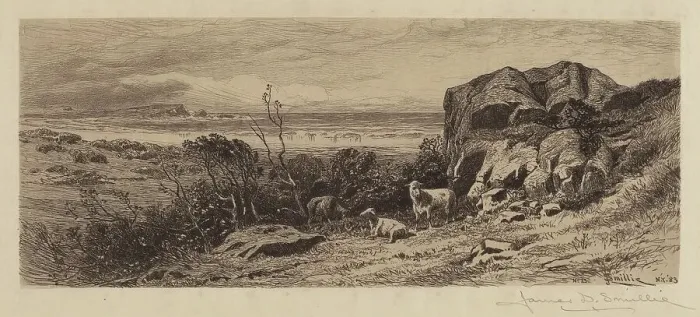 Framed Print : A Bit on Marblehead Neck, 1883. Creator: James David Smillie Framed Print : A Bit on Marblehead Neck, 1883. Creator: James David Smillie
