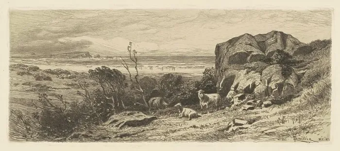 Framed Print : A Bit on Marblehead Neck, 1883. Creator: James David Smillie Framed Print : A Bit on Marblehead Neck, 1883. Creator: James David Smillie