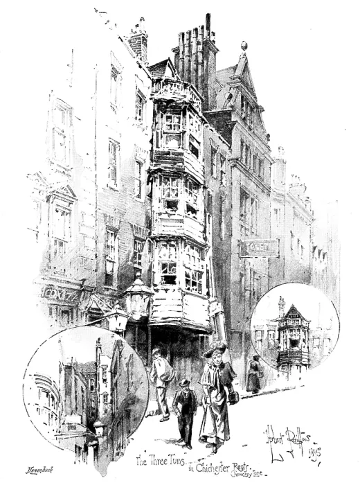 Framed Print : A bit of Old London, recently demolished, 1895. Creator: George Meisenbach Framed Print : A bit of Old London, recently demolished, 1895. Creator: George Meisenbach