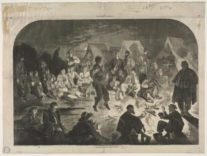 Framed Print : A Bivouac Fine on the Potomac, 1861. Creator: Winslow Homer (American, 1836-1910) Framed Print : A Bivouac Fine on the Potomac, 1861. Creator: Winslow Homer (American, 1836-1910)