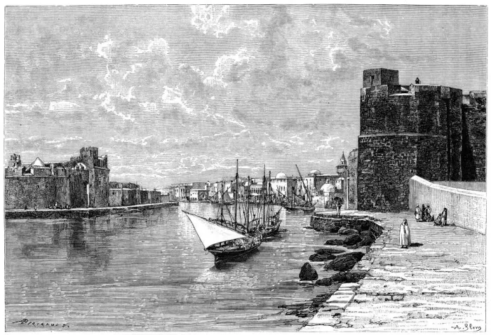 Framed Print : Bizerta, viewed from the Kasbah, c1890. Artist: Bertrand Framed Print : Bizerta, viewed from the Kasbah, c1890. Artist: Bertrand